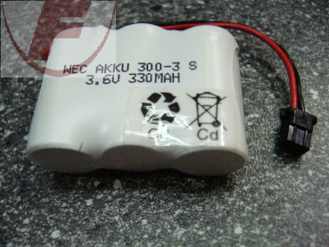 Akkupack 2/3 AA 3,6V 300 mAh